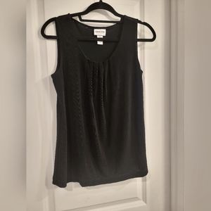 Black sleeveless top